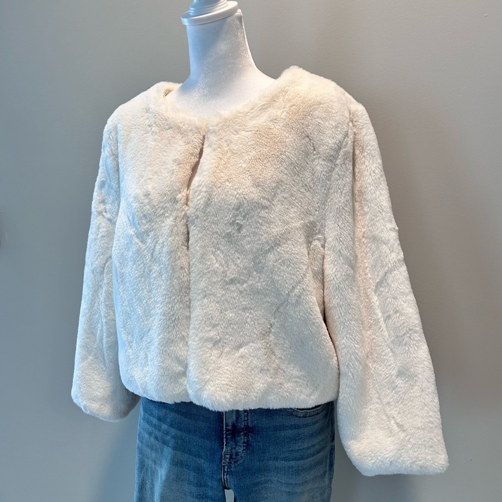 Cream Faux Fur Jacket